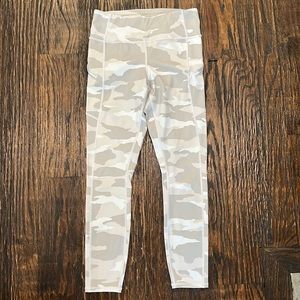 Athleta Tan Camo Tights Size S